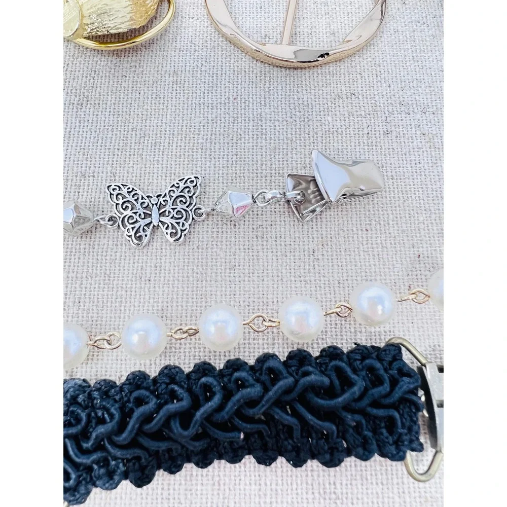 Vintage Gold & Silver Tone Scarf Slide Clip Panda Flamingo Sweater Lot of 23